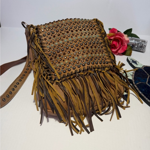 Kurtmen Handbags - Kurtmen Studded Fringe Bag